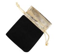 LUCKDANO Drawstring Pouch, Velvet Bag Velvet Drawstring Pouch Bag Soft 50PCS 7 X 9cm Jewelry Wedding Storage (Black 7 * 9cm)