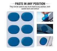 LUCKDANO Drum Dampeners, Drum Mute Pads Moongels For with 6PCS Transparent Gel Silencer Kit Silica Gel Silencer Kit Snare Silencing Pad Paste For Snare, Tom (Blue)