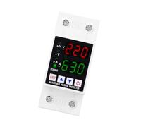 LUCKDANO Dual Display Adjustable Voltage Protector - Intelligent Over-voltage & Under-voltage Device for Home Use - Self-resetting, 220/120VAC, 40A/63A Adjustable Current Safety Relay (CHLT-63VA)