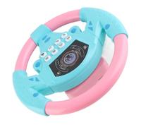 LUCKDANO Educational Toy Steering Baby Educational Copilot Steering Wheel Toy - Interactive Music Wheel for Kids 4-6 Years - Stimulates Hearing & Rhythm Development - Includes (Pink and blue)