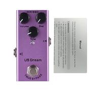 LUCKDANO Electric Guitar US Dream Metal Distortion Pedal Volume/Dist/Tone Controls Knob DC 9V 6.35mm Interface Purple