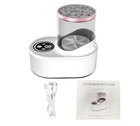 LUCKDANO Electric Makeup Brush Cleaner Machine, Automatic USB Cosmetic Brushes Cleaner Tool with Transparent Body and Storage Compartment, for All Size Beauty Makeup Brush Set (HZ-008)