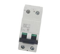 LUCKDANO Electric Miniature Circuit Breaker 2 Pole DC 32A Overload & Short Circuit Protection for Solar Systems - Durable Design with Fast Closing Mechanism and Easy DIN Rail Mounting (32A)