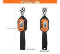 LUCKDANO EWM-R-30 Mini Digital Torque Wrench 1/4'' Drive with LCD Display & Alarm, Torque Measurement for Automotive & Mechanical Use, Compact & Portable Design, Peak Hold Mode, (EWM-R-60)