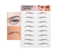 LUCKDANO Eyebrow Stickers Permanent Eyebrow 3D Hair-like Authentic for Men & Women Long-Lasting Makeup Tool | 8 Pairs of Look Stickers (147)