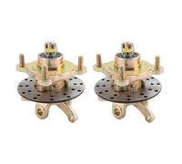 LUCKDANO Ezgo Cart Hub Pair Steering Strut Knuckle Spindles with Wheel Hubs Brake Disc for Cart Go Kart Quad Bike ATV UTV