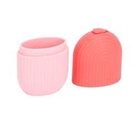 LUCKDANO Face Icer Ice Mold Silicone for Pain Relief Bruises Muscle Soreness Sprains with Nonslip Base Easy to Fill Freeze Nesting Design (New pink)