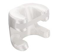 LUCKDANO Face Pillow - Ergonomic Silk Memory Foam Cushion for Back Sleep - Beauty Pillow for Maintaining Eyelash Extensions and Skin Care (White)