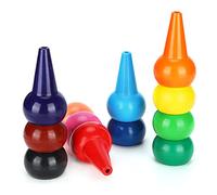 LUCKDANO Finger Crayon Finger Paint Crayons 12 Colors 3D PalmGrip Non- Paraffin Crayons for Kids Easy Grip 360° Rotation Art Supplies