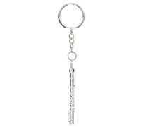LUCKDANO Flute Keychain, a Decorative Metal Keychain for Music and Musical Instruments, Suitable for Gifting, Approximately 6cm.