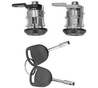 LUCKDANO Front Door Lock Cylinder Kit, Door Lock Cylinder with Key for Courier//Ka Front Barrels with 2 Keys Aluminum Alloy for Car Replacement