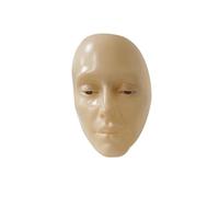 LUCKDANO Full Face Makeup Mannequin Silicone Practicing Board - Perfect Aid for Beginners to Master Makeup Skills (Yellow)