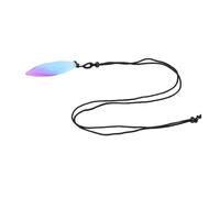 LUCKDANO Glow in The Glow in The Dark Pendant Necklace | Resin Glowing Luminous Pendant | Irregular Shape Frosted Blue Purple | Unique Accessory for All Occasions (Blue Purple)