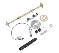 LUCKDANO Go Kart Rear Go Kart Rear Live Axle Assembly Kit - 32in Drive Axle with Pillow Block, 428 37T Sprocket, 7.5in Brake Disc & Chain Set for ATV, Quad, Drift Trike