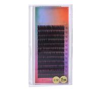 LUCKDANO Gradient Ramp Soft Blended False Eyelashes Extension Long Fake Eye Lashes 0.15 Lightweight Comfortable Bright Attractive Bigger 5 Types 8mm 9mm 10mm 11mm 12mm Sizes Red (0.15c 11mm)