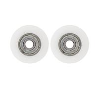 LUCKDANO Greenhouse Door Wheels Replacement Kit, Greenhouse Sliding Door Roller Shower Rollers with Bolts and Nuts Gasket 30mm Diameter for Garden Replacement Accessories