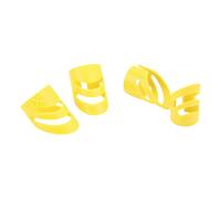 LUCKDANO Guitar Finger Picks, Polyoxymethylene Resin Material 4Pcs Applied in Playing Electric Guitar, Acoustic, Bass, Banjo, Ukulele and So on (Yellow)