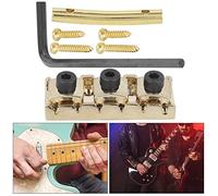 LUCKDANO Guitar Nut, Electric Guitar Nut Locking with All Necessary Mounting Screws and a Complimentary Hex Wrench Zinc Alloy, Copper Electric String Lock for (Gold (GE98))