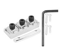 LUCKDANO Guitar Nut, Electric Guitar Nut Locking with All Necessary Mounting Screws and a Complimentary Hex Wrench Zinc Alloy, Copper Electric String Lock for (Silver (GE100))