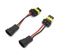 LUCKDANO H11 Male to 9005/9006 Female Headlight Fog Light Adapter | PVC & Nylon Wiring Harness | Plug and Play | 12V-24V | Long-Lasting Use