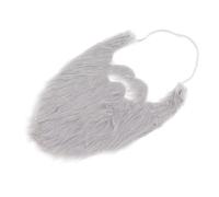 LUCKDANO Halloween Party Fake Beard - Gray Costume Beard for Males - Lightweight Plush False Whiskers for Parties and Festivities