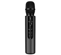 LUCKDANO Handheld Karaoke Microphone, Miniature Microphone for Kids, Home KTV Player, Essential for Family Parties, High-Fidelity Sound Quality (Black)