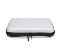 LUCKDANO Hard Shell Carrying Case Pouch for New 2DS XL 3DS Console with 8 Game Slots Water PU Exterior Soft Lined Compartment Travel Bag (Silver)