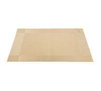 LUCKDANO Heat Proof Placemats, Elegant Rectangular Table Mats Pvc Dining Table Placemats Bowl and Plate Pads 4pcs 30×45cm for Kitchen and Dining Decoration (Gold)