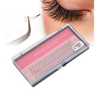 LUCKDANO Imitated Eyelashes Extension 10pcs 0.07mm Grafting Eyelashes, 60pcs Cluster Naturalistic Lifelike Thick False Lashes Tool 3D Simulation Suitable for Various Occasions, Easy to (10mm)