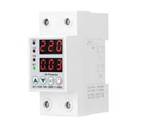 LUCKDANO Intelligent Adjustable Voltage Protector - Dual Display Over-voltage & Protection Device for Home Use - 63A Current Limiting Control User-Friendly, Real-Time
