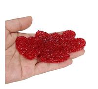 LUCKDANO Iron on Rhinestones 10PCS Heart Shaped Rhinestones Applique 4cm Hot Fix for Clothing Accessories & Shoes Decoration, Durable Resin &, Easy Iron-On Design (4cm red Peach Heart)