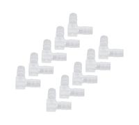 LUCKDANO L-Joint Elbow 3/16 10Pcs Elbow Hose Barb Plastic Fitting 90 Degree Equal Barbed Joint Adapter L Shape, &, Ideal for Aquarium Tubing, Compatible with Pump and Silicone Tubes (8mm)