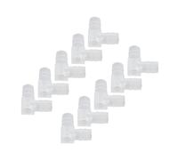 LUCKDANO L-Joint Elbow 3/16 10Pcs Elbow Hose Barb Plastic Fitting 90 Degree Equal Barbed Joint Adapter L Shape, &, Ideal for Aquarium Tubing, Compatible with Pump and Silicone Tubes (10mm)
