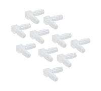 LUCKDANO L-Joint Elbow 3/16 10Pcs Elbow Hose Barb Plastic Fitting 90 Degree Equal Barbed Joint Adapter L Shape, &, Ideal for Aquarium Tubing, Compatible with Pump and Silicone Tubes (6mm)