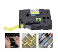 LUCKDANO Label Tape, KZE 231 431 531 631 731 Label Tape for - 12mm Plastic with Strong Adhesive, Water & Oil Resistant | Quick Printing, Durable Clarity, 8m (Tze-631)