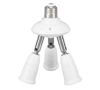 LUCKDANO Light Socket Splitter Adapter E26 E27-360 Degree Rotatable & 180 Degree Bendable 3 in 1 Socket Splitter for Multiple Bulbs - Ideal for All Environments