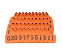 LUCKDANO Livestock Ear Tag, Large Plastic Animal Ear Tag with Numbers, Animal Identification Tag for Cows, Ear Tag Applicator Kits, for Medium to Large Livestock, Fade (Orange with