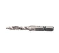 LUCKDANO M5 HSS 1/4" Hex Shank Drill & Tap Taper Drill Bits Tools for Drilling and Tapping Soft Metals Like Aluminum and iron. 6.35mm Shank length.