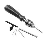 LUCKDANO Manual Drill Bit Set, Suitable for 0.6-6mm Precision Jigs, Includes 5 Drill Bits and a Wrench, Suitable for Drilling Holes in Wood, Walnuts, and plastics.