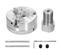 LUCKDANO Manual Self-Centering Lathe Chuck - 3/4 Jaws Zinc Alloy Design for Milling and Grinding Machines with High Precision and Versatile Clamping Range (3 .17mm)