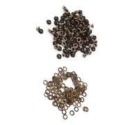 LUCKDANO Metal Eyelets Durable Grommets Accessory for Leather Craft 100pcs 4mm/5mm/6mm for Shoelaces Belts Clothing Bags (6mm)