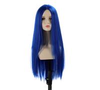 LUCKDANO Middle Part Wig Center-parted Long Straight Wig, Made of High-density Heat-resistant Synthetic Hair, Stylish and Elegant, Suitable for All Hair types. (Blue)