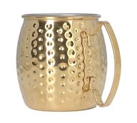 LUCKDANO Moscow Mule Mug Moscow Mule Mug 500ml Large Capacity Cocktail 304 Stainless Steel, Elegant Silver Finish for Bars, Hotels, and Restaurants (Gold)