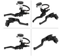 LUCKDANO Motorcycle Brake Lever, 7/8"" 22Mm Handlebar Lever Kit Motorcycle Brake Master Cylinder with Fluid Reservoir CNC Aluminum for Street and Sport Bikes
