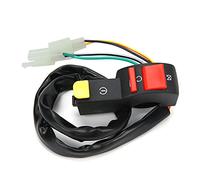 LUCKDANO Motorcycle Kill Stop Button Switch - Premium Handlebar Ignition On/Off Starter Switch for, and Pit & Quad Dirt Bikes - Durable ABS/Rubber, Easy Plug-and-Play