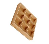 LUCKDANO Multi-Compartment Wooden Tray, Beautifully Divided Plates, Suitable for Hot Pot and Sushi, Made of and Safe Materials, Suitable for Home and Restaurant (9 Compartments)