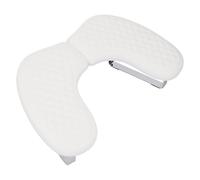 LUCKDANO Nail Arm Rest for Nail Tech - Detachable U Shape Soft PU Folding Manicure Hand Rest for Salon and Home - Elegant Black Design (White)