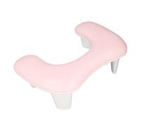 LUCKDANO Nail Arm Rest for Nail Tech - U Shape Soft PU Leather Non-Slip Manicure Hand Rest - Adjustable Height with Detachable Feet Ideal for All Studios & Home Use Pink (Pink)