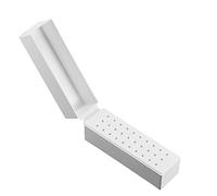 LUCKDANO Nail Drill Grinding Head Bit Storage Box - 30 Holes Nail Drill Bit Display for Easy Organization - Professional & Home Use Durable ABS Material