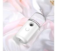 LUCKDANO Nano Facial Mist Sprayer - USB Rechargeable Water Humidifier for On-the-Go Hydration - Mini Face Moisturizer for Instant Spa Treatment (White)